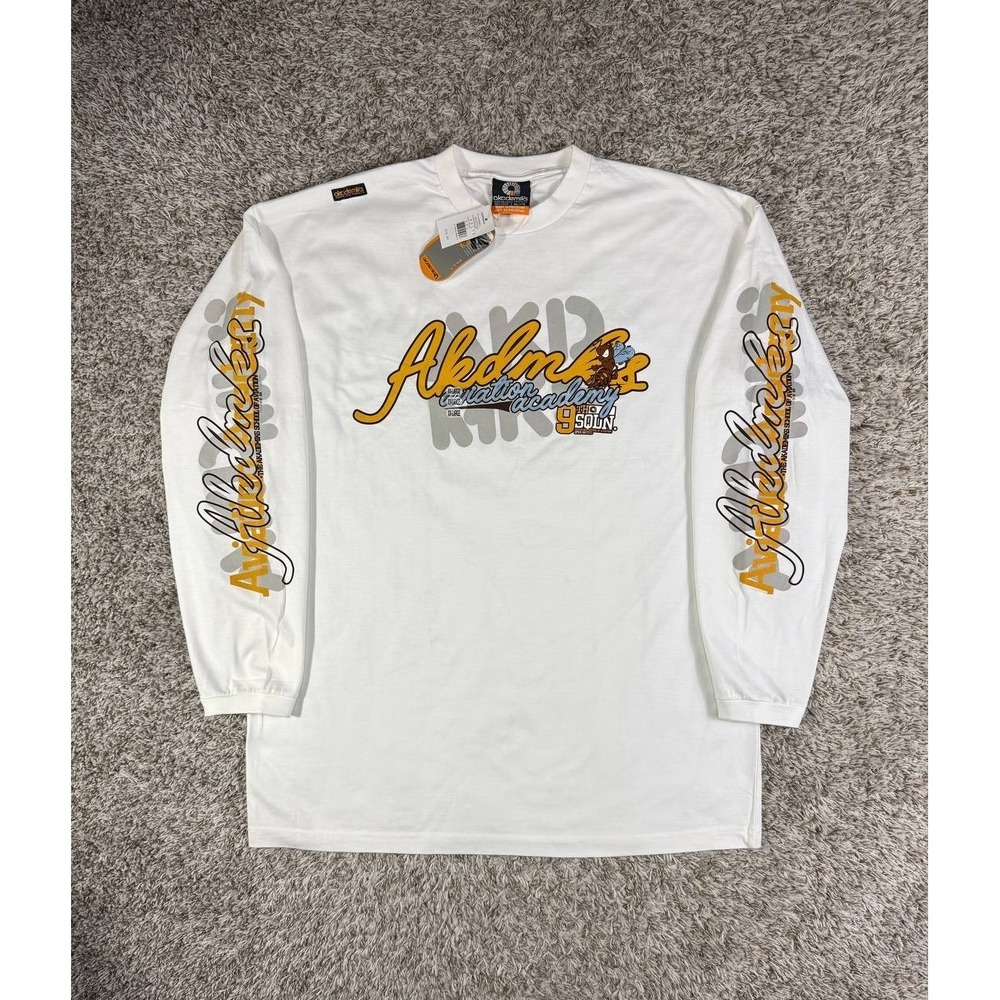 Akademiks Y2K Long Sleeve T Shirt XXL Big Logo Graphic Sleeve Print Hip Hop 00s